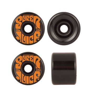 OJ WHEELS SUPER JUICE BLACK WHEELS 60MM