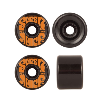 OJ WHEELS SUPER JUICE BLACK WHEELS 60MM