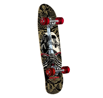 POWELL PERALTA 8" CRUISER MINI SKULL & SWORD SKATE COMPLETE