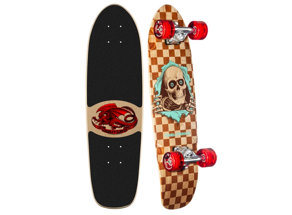 POWELL PERALTA 8.375" SIDEWALK SURFER NATURAL CHECKER RIPPER BIRCH