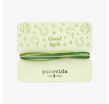 PURA VIDA GOOD LUCK BRACELET CARD