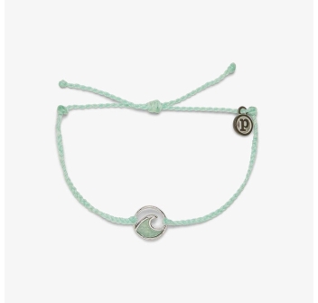 PURA VIDA BRACELETS OPAQUE RESIN WAVE ROSE GOLD WINTER FRESH
