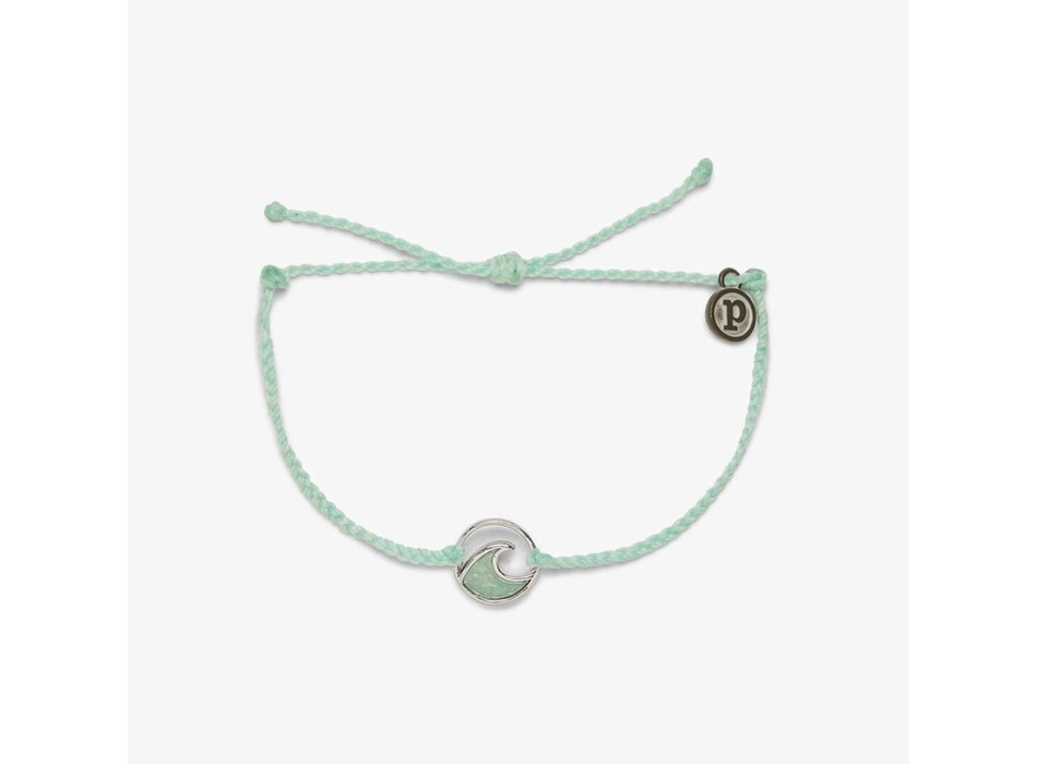 PURA VIDA BRACELETS OPAQUE RESIN WAVE ROSE GOLD WINTER FRESH