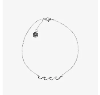 PURA VIDA SILVER DELICATE WAVE ANKLET SILVER