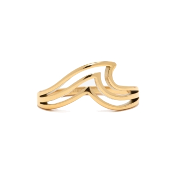 PURA VIDA SURFRIDER TRIPLE WAVE RING GOLD