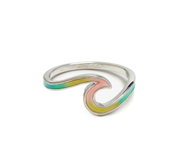 PURA VIDA TIE DYE WAVE RING SILVER