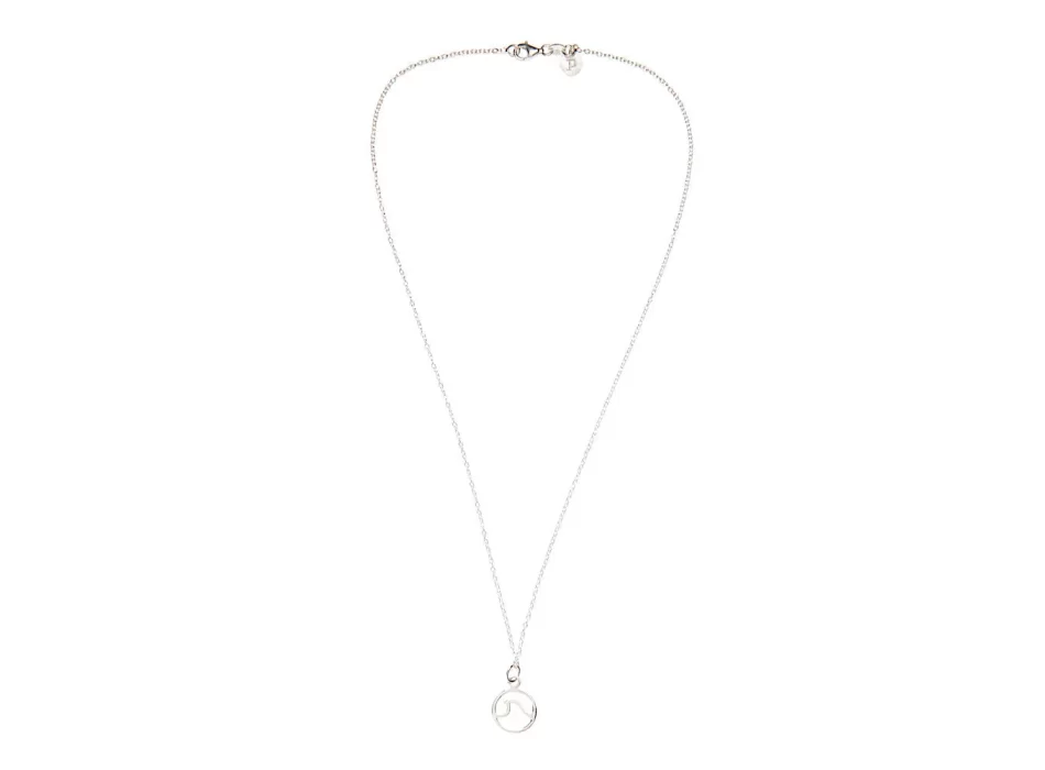 PURA VIDA WAVE NECKLACE SILVER BLUE