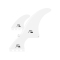 QUIKSILVER 7'' FIN SET 2+1 FIBERGLASS FUTURES