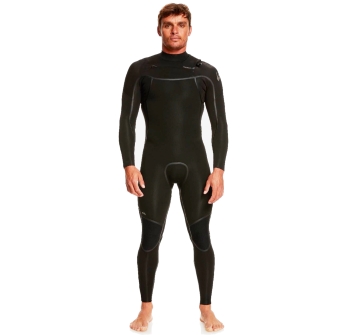 QUIKSILVER 4/3 EVERYDAY SESSIONS CHEST ZIP WETSUIT BLACK