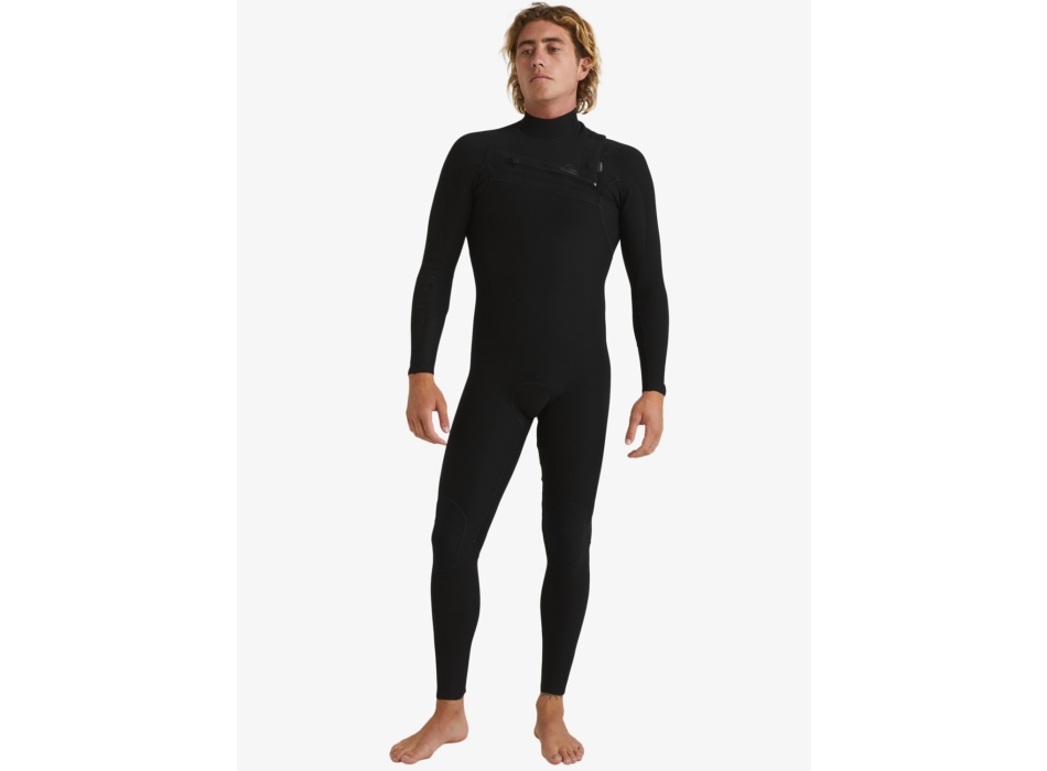 QUIKSILVER 4/3 HIGHLINE CHEST ZIP WETSUIT BLACK