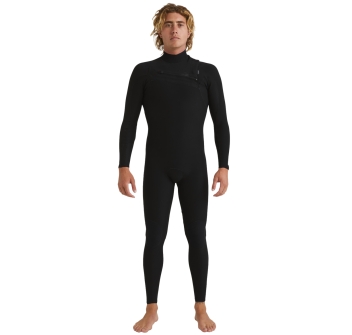 QUIKSILVER 4/3 HIGHLINE CHEST ZIP WETSUIT BLACK