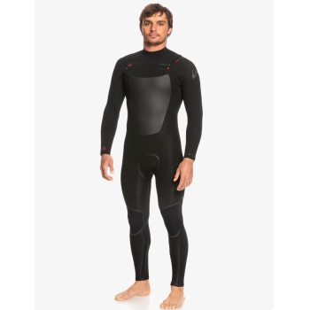 QUIKSILVER 4/3 MARATHON SESSION CHEST ZIP WETSUIT BLACK