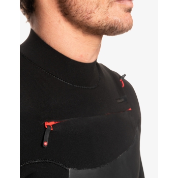 QUIKSILVER 4/3 MARATHON SESSION CHEST ZIP WETSUIT BLACK