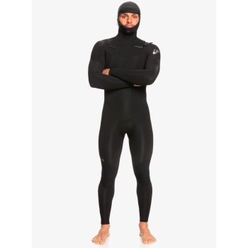 QUIKSILVER 5/4/3 EVERYDAY SESSIONS HOODED CHEST ZIP WETSUIT BLACK