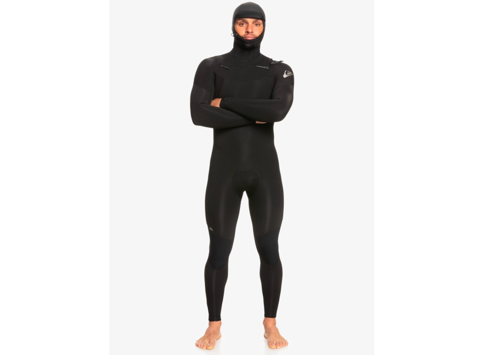 QUIKSILVER 5/4/3 EVERYDAY SESSIONS HOODED CHEST ZIP WETSUIT BLACK