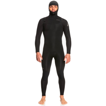 QUIKSILVER 5/4/3 EVERYDAY SESSIONS HOODED CHEST ZIP WETSUIT BLACK