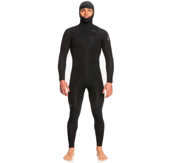 QUIKSILVER 5/4/3 EVERYDAY SESSIONS HOODED CHEST ZIP WETSUIT BLACK