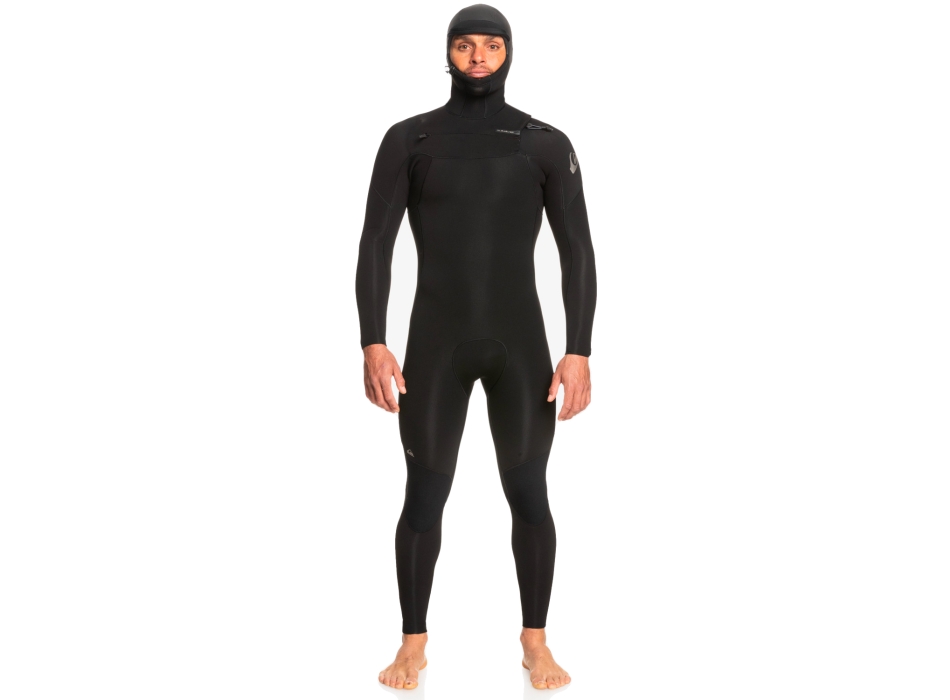 QUIKSILVER 5/4/3 EVERYDAY SESSIONS HOODED CHEST ZIP WETSUIT BLACK