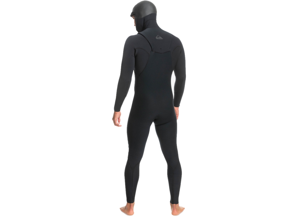 QUIKSILVER 5/4/3 HIGHLINE HOODED CHEST ZIP WETSUIT BLACK