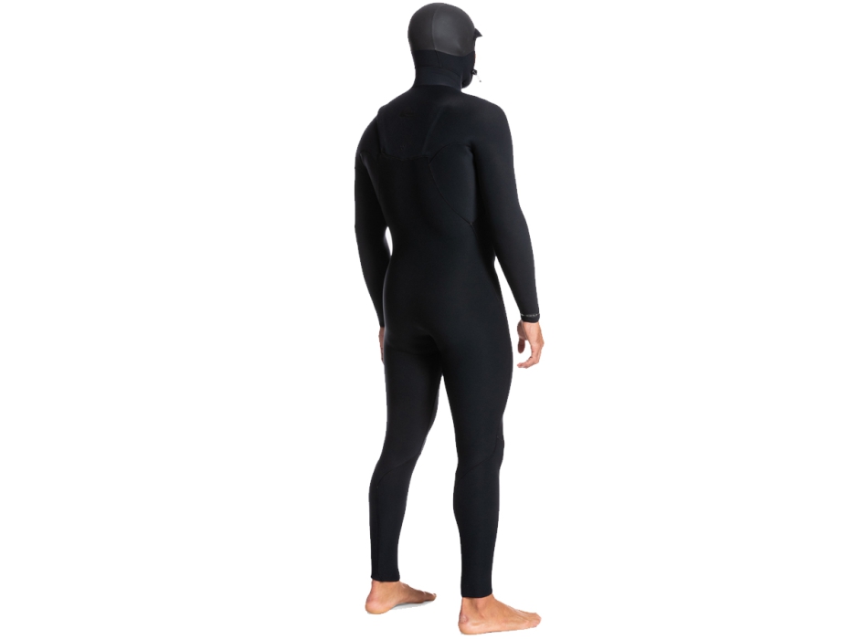 QUIKSILVER 5/4/3 HIGHLINE HOODED CHEST ZIP WETSUIT BLACK