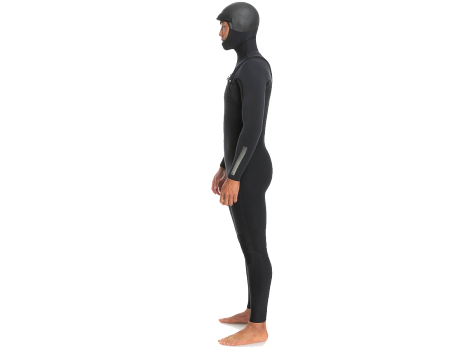 QUIKSILVER 5/4/3 HIGHLINE HOODED CHEST ZIP WETSUIT BLACK