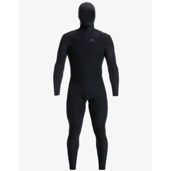 QUIKSILVER 5/4/3 HIGHLINE HOODED CHEST ZIP WETSUIT BLACK