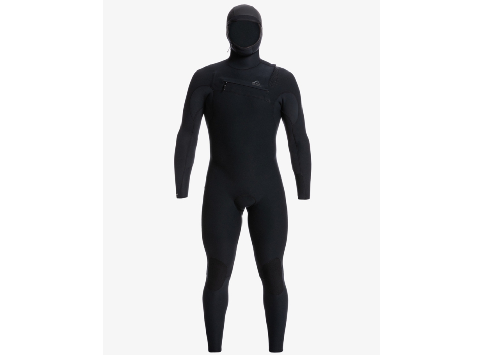 QUIKSILVER 5/4/3 HIGHLINE HOODED CHEST ZIP WETSUIT BLACK