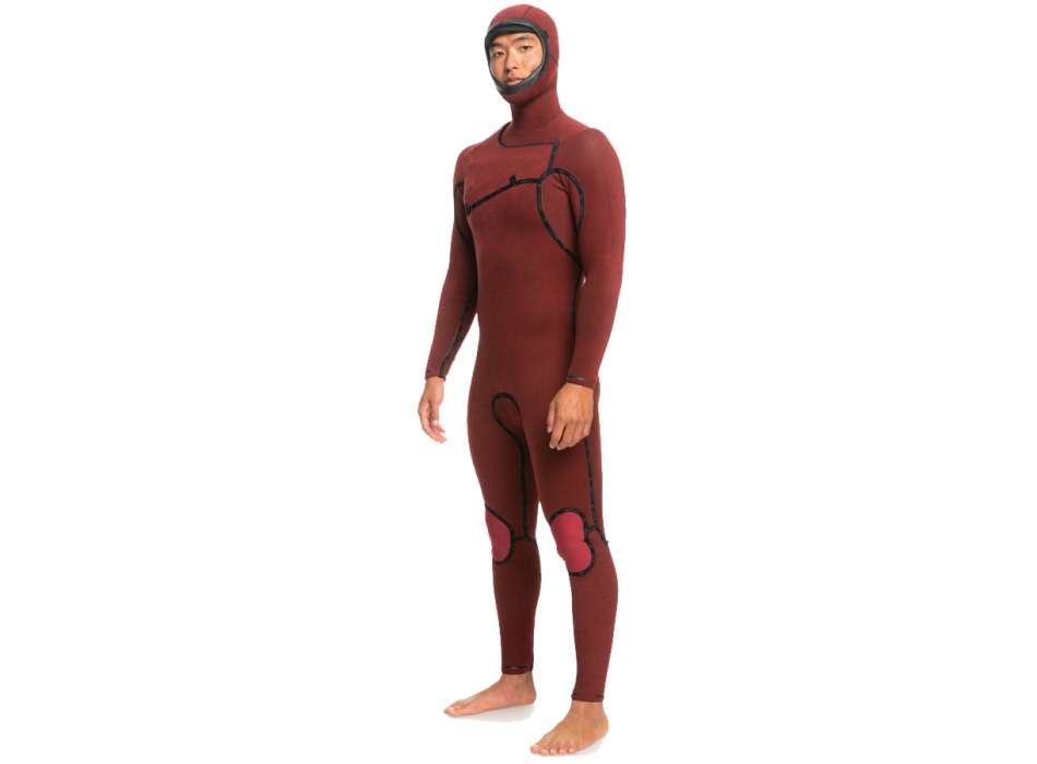 『1年保証』 Highline 5/4/3mm Quiksilver hooded Surf - wetsuit zip chest デッキパッド