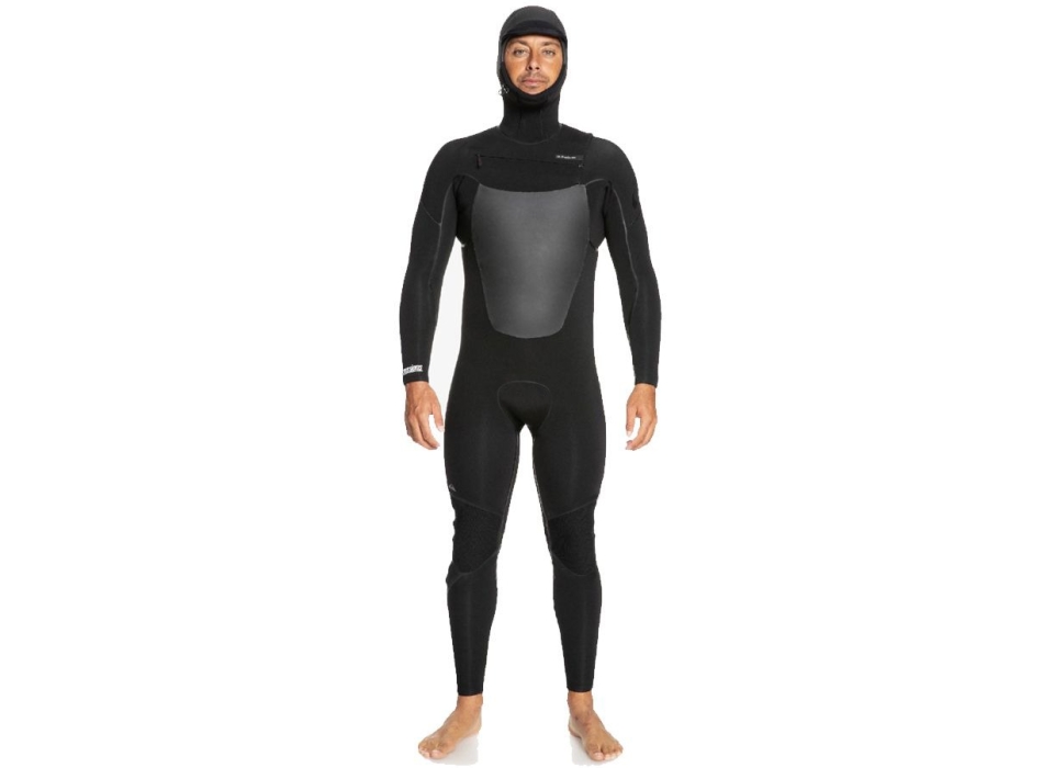 QUIKSILVER 5/4/3 MARATHON SESSION HOODED CHEST ZIP WETSUIT BLACK