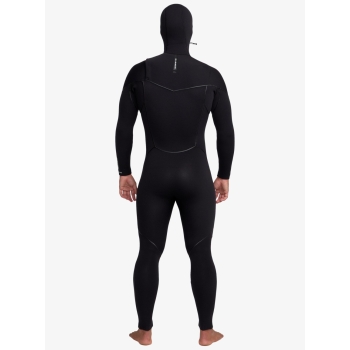 QUIKSILVER 5/4 MARATHON SESSION HOODED CHEST ZIP WETSUIT BLACK