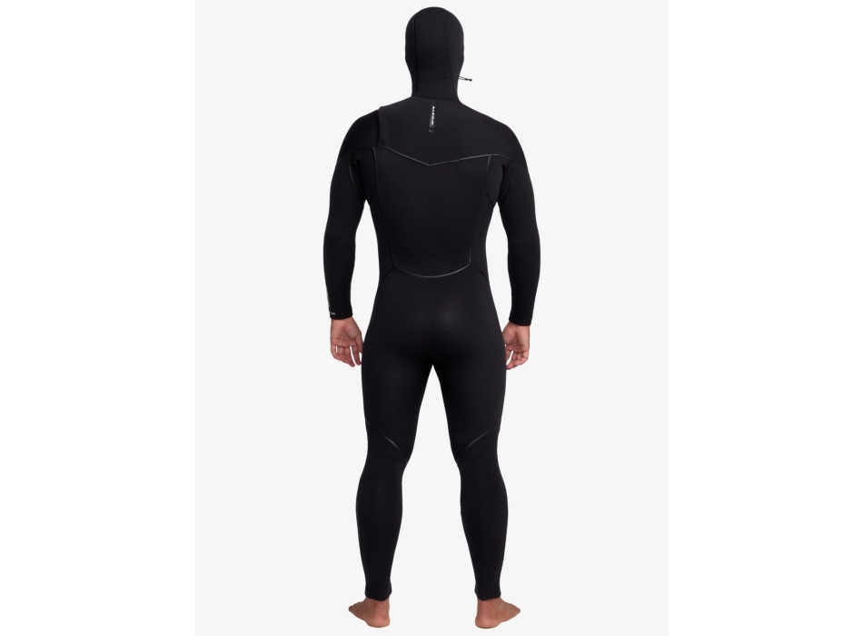 QUIKSILVER 5/4 MARATHON SESSION HOODED CHEST ZIP WETSUIT BLACK