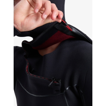 QUIKSILVER 5/4 MARATHON SESSION HOODED CHEST ZIP WETSUIT BLACK