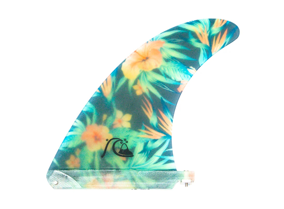 QUIKSILVER 8" PINNA LONGBOARD SINGLE FIN FLORAL