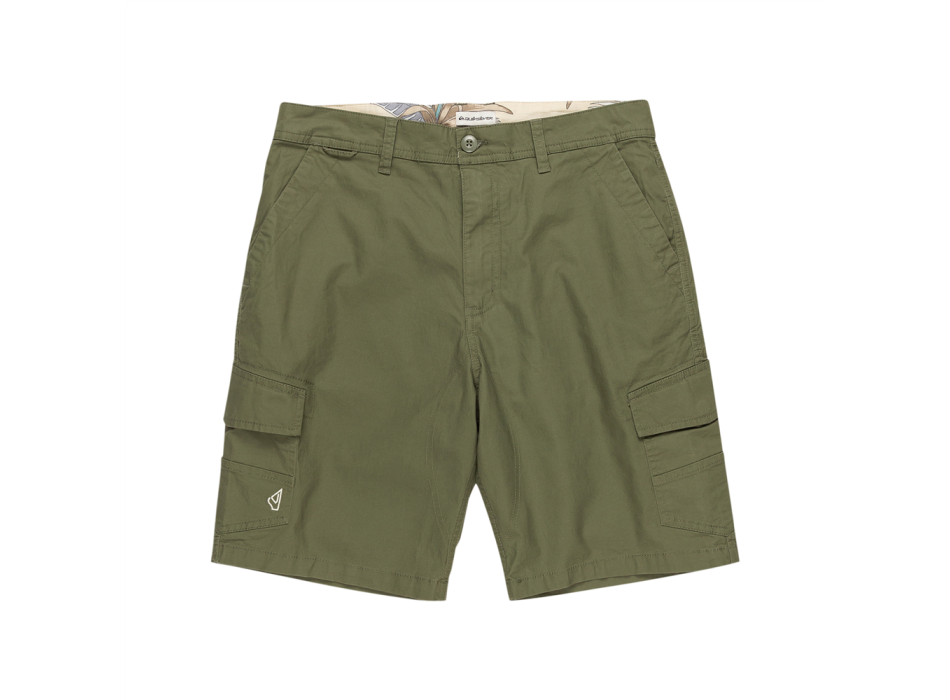 QUIKSILVER CARGO SHORT FOUR LEAF CLOVER