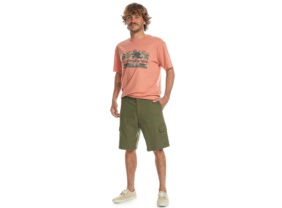 QUIKSILVER CARGO SHORT FOUR LEAF CLOVER