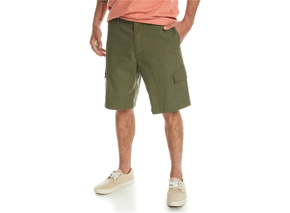 QUIKSILVER CARGO SHORT FOUR LEAF CLOVER