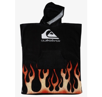 QUIKSILVER HOODY TOWEL PONCHO BOYS BLACK