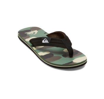 QUIKSILVER MOLOKAI LAYBACK SANDALS BLACK BROWN GREEN