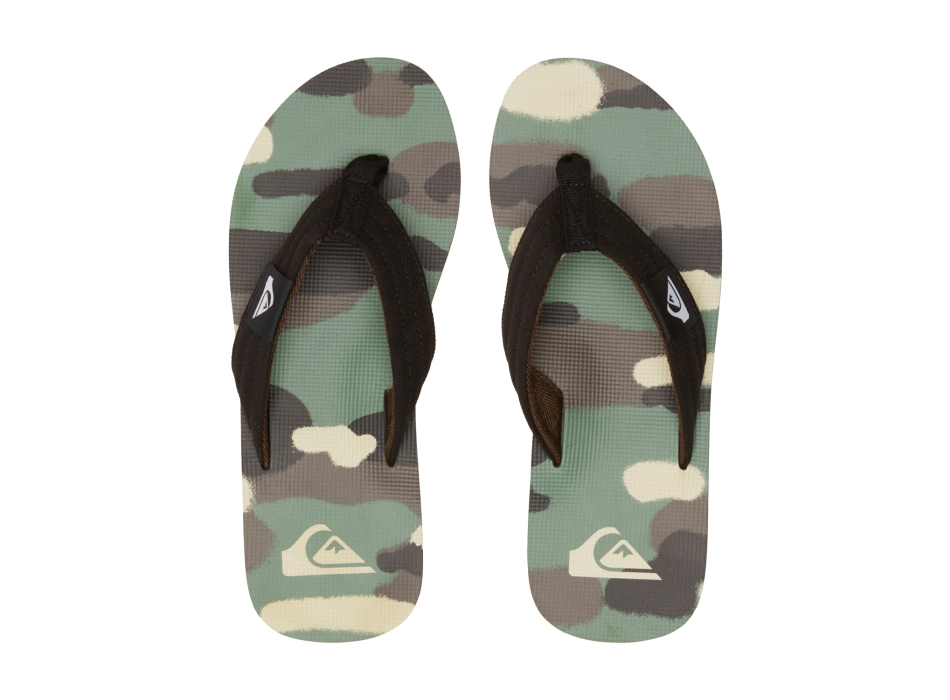 QUIKSILVER MOLOKAI LAYBACK SANDALS BLACK BROWN GREEN