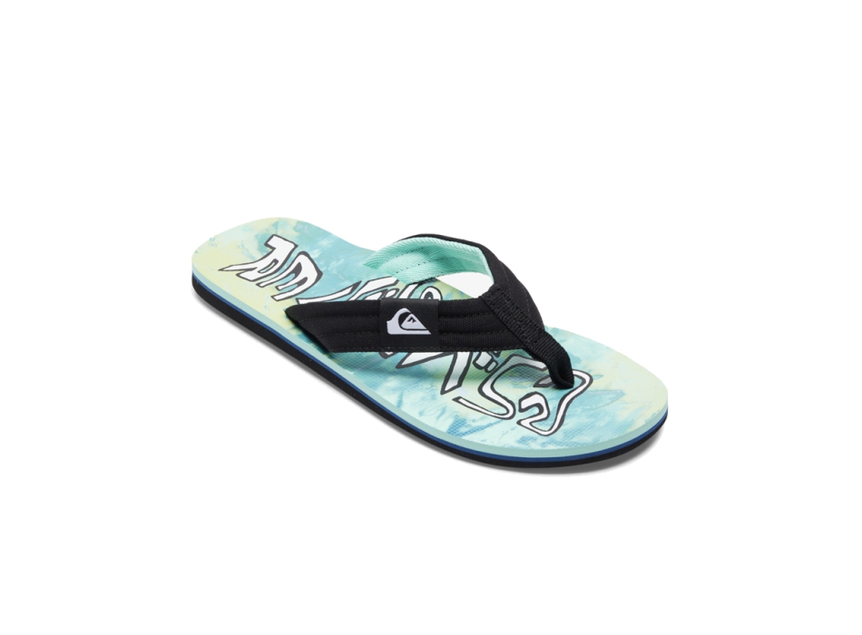 QUIKSILVER MOLOKAI LAYBACK II SANDALS GREEN BLUE YELLOW