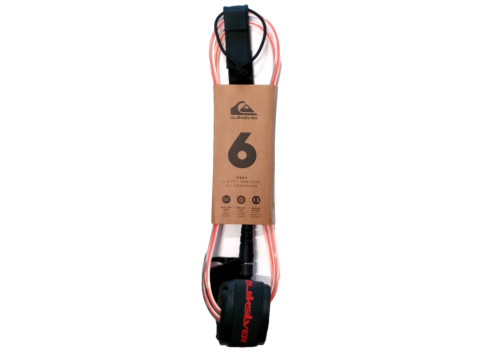 QUIKSILVER LEASH THE QS 6" RED