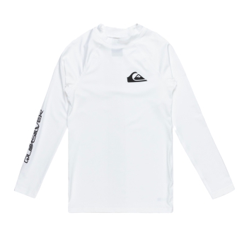 QUIKSILVER EVERYDAY LONG SLEEVE UPF50 BOYS 8-16 WHITE