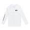 QUIKSILVER EVERYDAY LONG SLEEVE UPF50 BOYS 8-16 WHITE