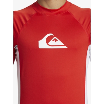 QUIKSILVER SURF SHORT SLEEVE TEE EVERYDAY COMP UPF50 RED