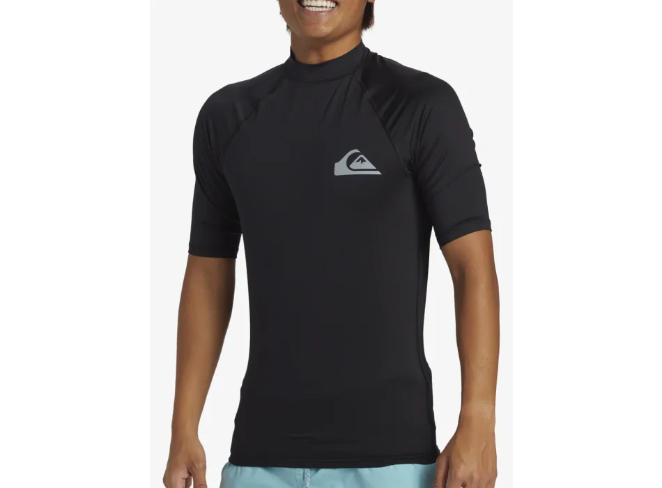 QUIKSILVER SURF SHORT SLEEVE TEE EVERYDAY UPF50 BLACK