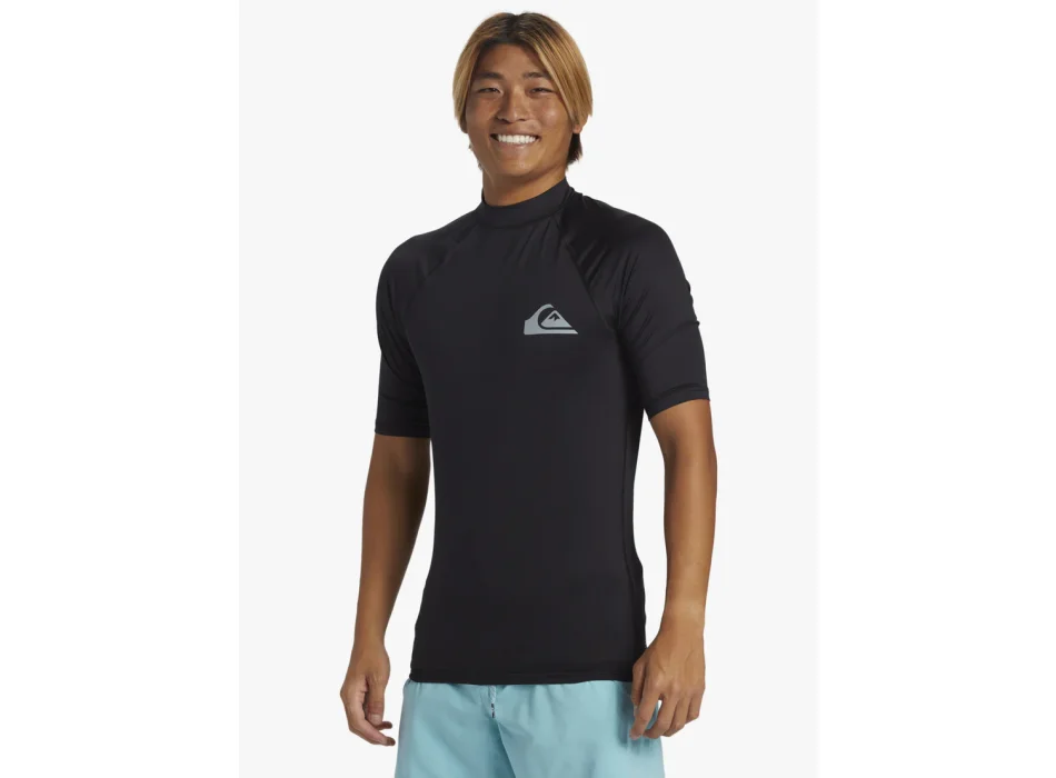 QUIKSILVER SURF SHORT SLEEVE TEE EVERYDAY UPF50 BLACK