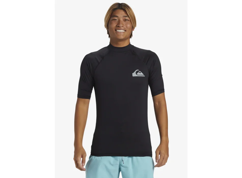 QUIKSILVER SURF SHORT SLEEVE TEE EVERYDAY UPF50 BLACK