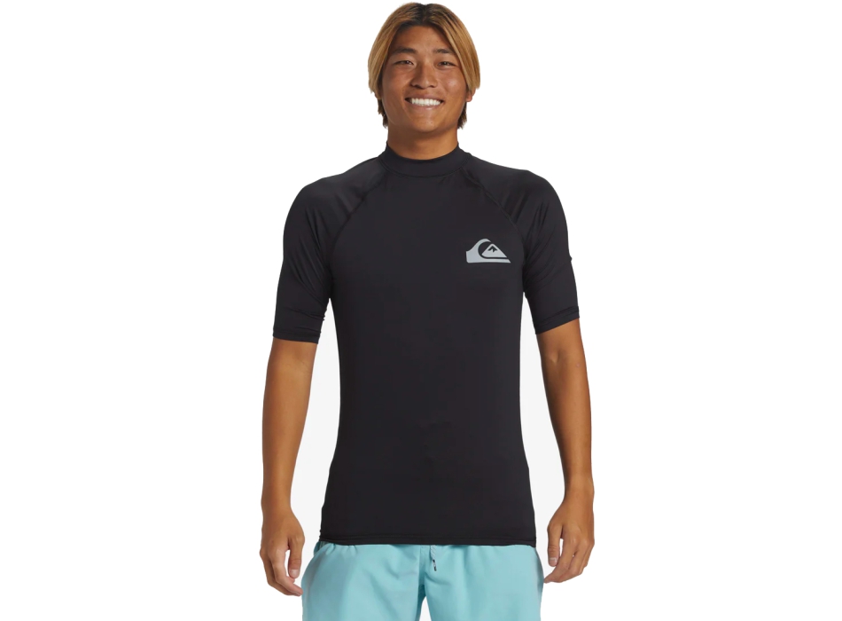 QUIKSILVER SURF SHORT SLEEVE TEE EVERYDAY UPF50 BLACK