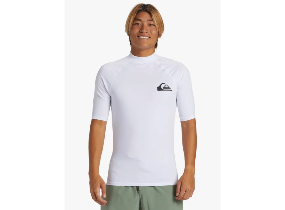 QUIKSILVER SURF SHORT SLEEVE TEE EVERYDAY UPF50 WHITE