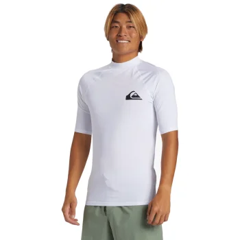 QUIKSILVER SURF SHORT SLEEVE TEE EVERYDAY UPF50 WHITE